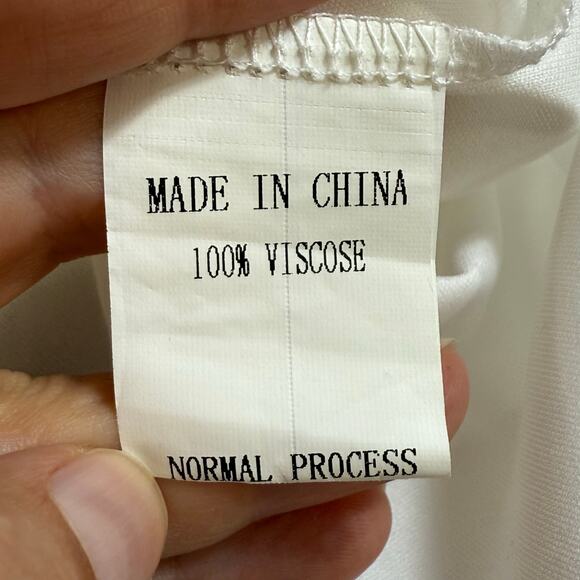 Simplee Lace Maxi Dress Size L SS V Neck Lined Destination Beach Wedding Bridal - Picture 15 of 16